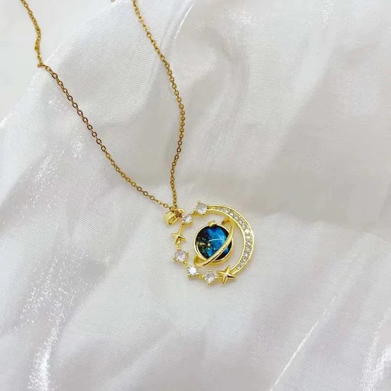 Elegant Sky Planet Necklace