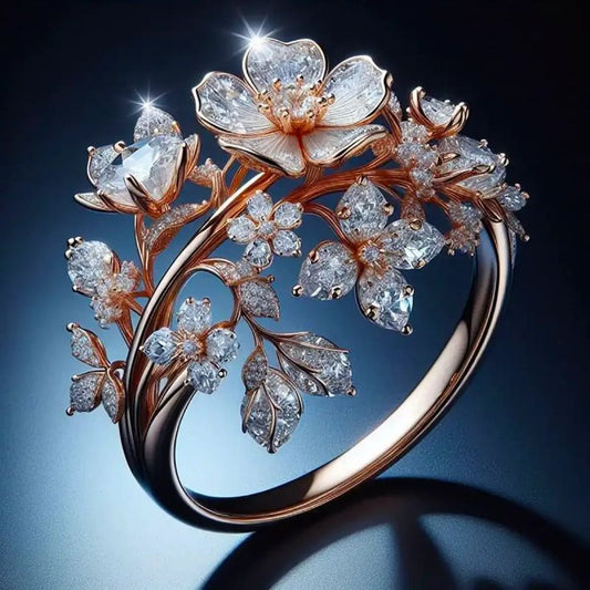 Elegant Vintage Flower Ring