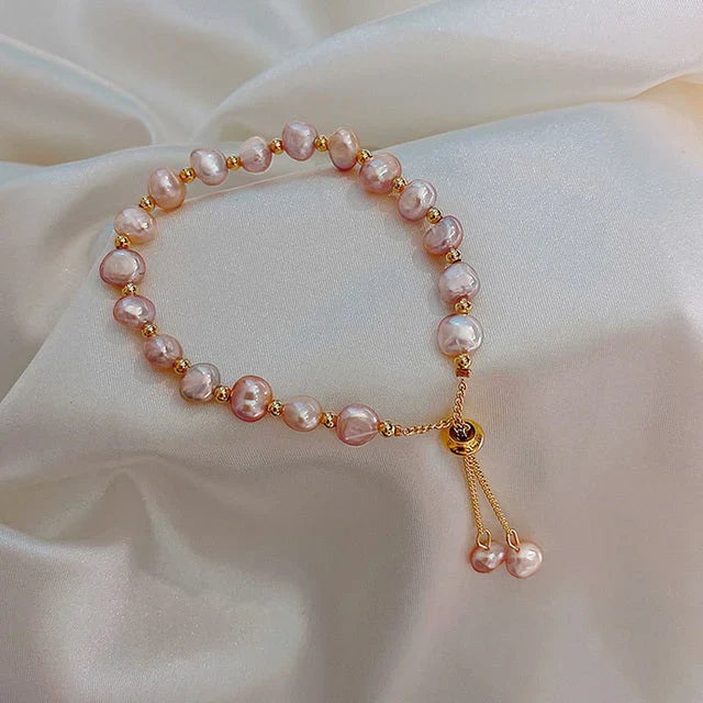 Vintage Pink Pearl Bracelet