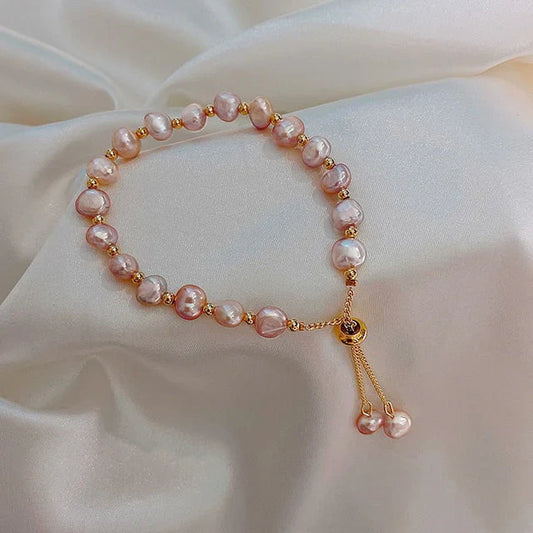 Vintage Pink Pearl Bracelet