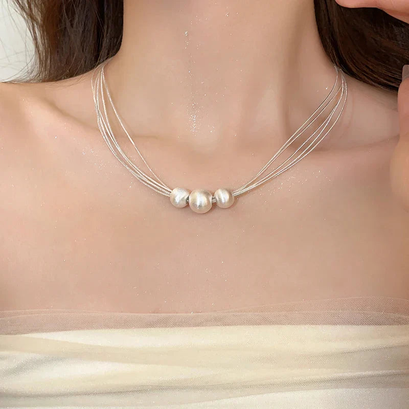 Elegant White Pearl Necklace