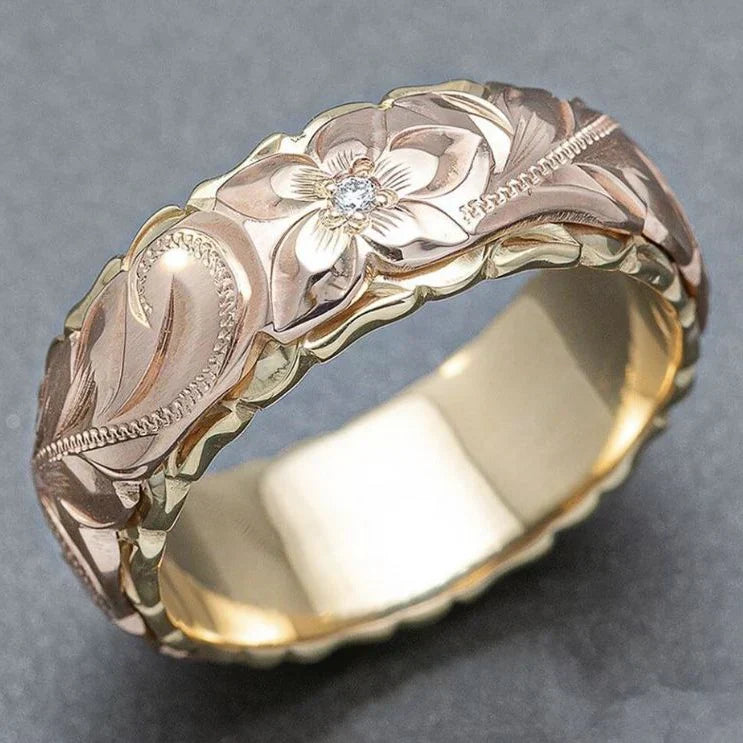 Vintage Pink Flower Ring