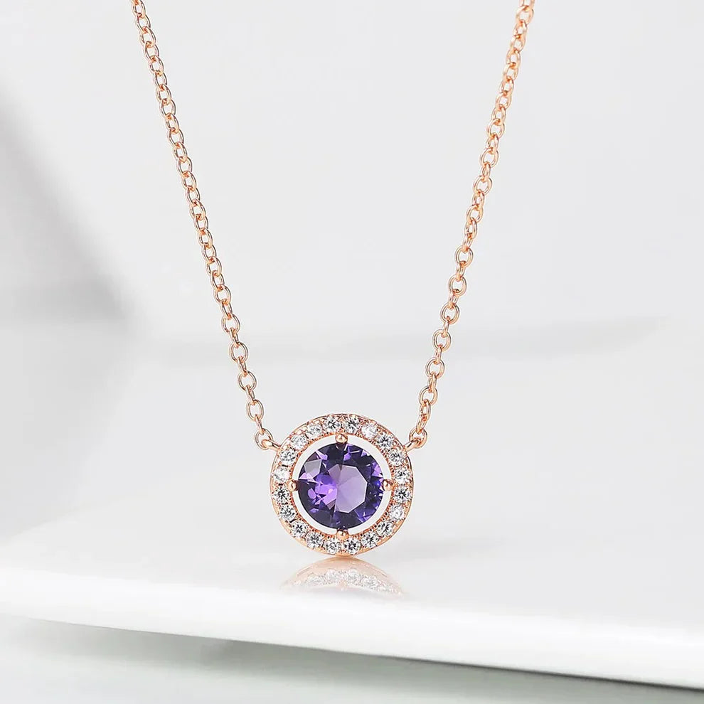 Sparkling Purple Vintage Necklace